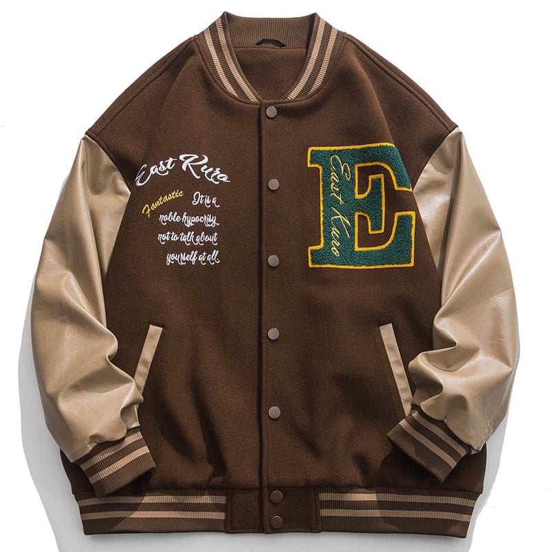 Lemandik Streetwear Varsity Jacket Embroidery E LEMANDIK