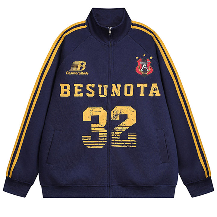 sport style jacket with letter print