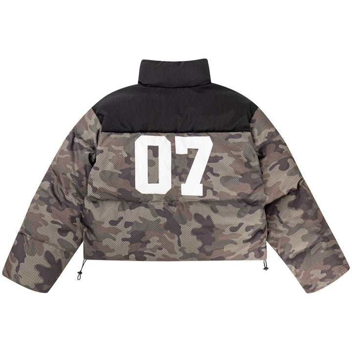 LEMANDIK® Thicken Camo Patchwork Puffer Jacket