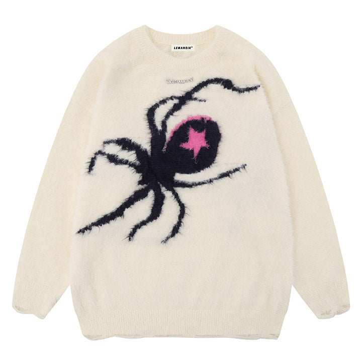 mohair sweater spider pattern