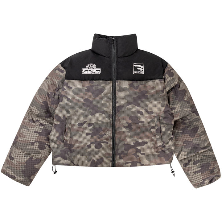 LEMANDIK® Thicken Camo Patchwork Puffer Jacket