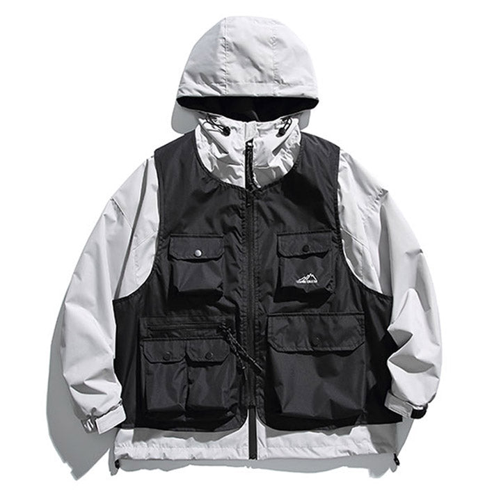 LEMANDIK® Streetwear Abnehmbare zweiteilige Jacke mit Kapuze