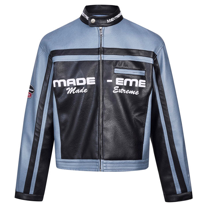 PU Racing Jacket Made Extreme Letter