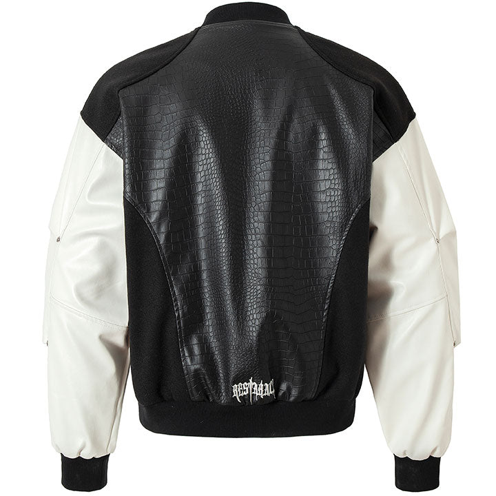 LEMANDIK® Rebellious Faith Varsity Jacket Embroidery Cross