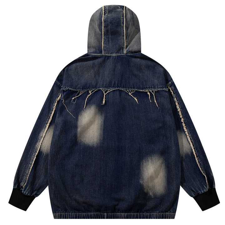 stylish denim pullover hoodie