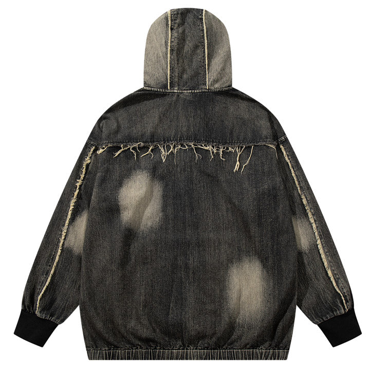 dark washed denim hoodie