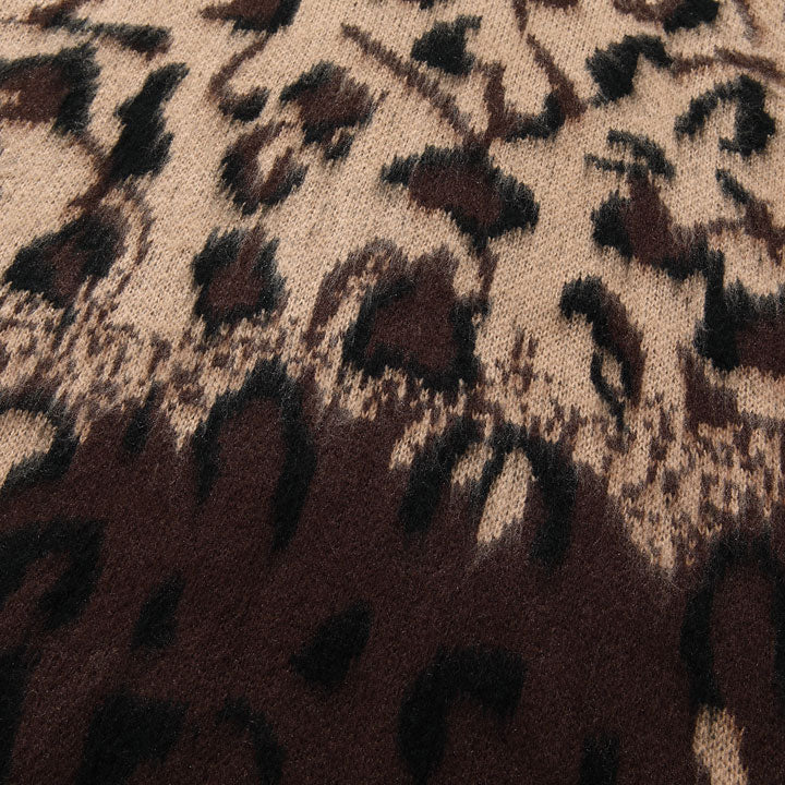 leopard pattern knit jumper
