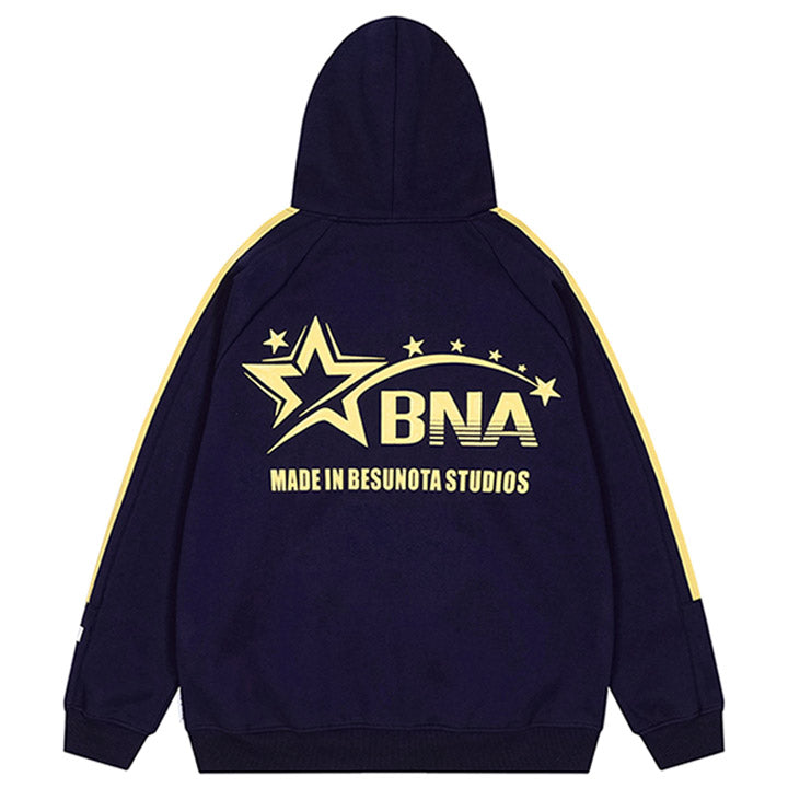 star and BNA letter hoodie