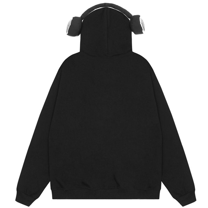 solid color zipper hoodie