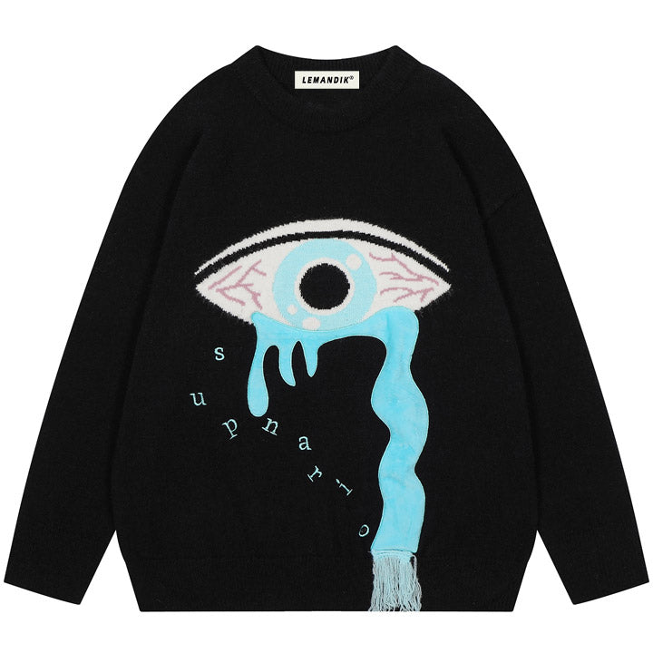 men's knit sweater tears of eyes