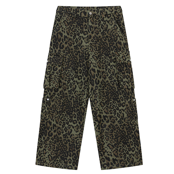 Leopard Print Cargo jeans