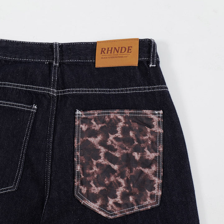 unisex leopard jeans