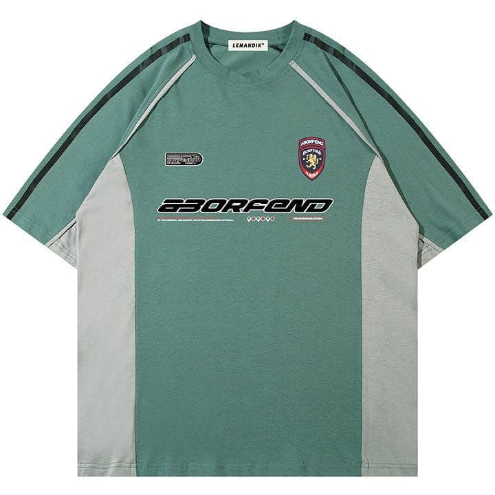 green and grey jersey t - shirt for men