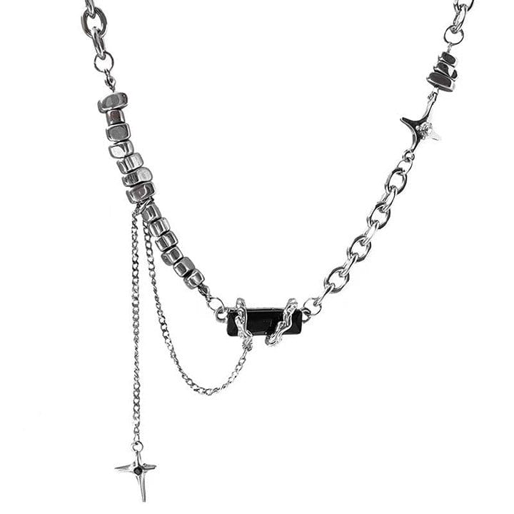 Wrap Black Zircon chain necklace