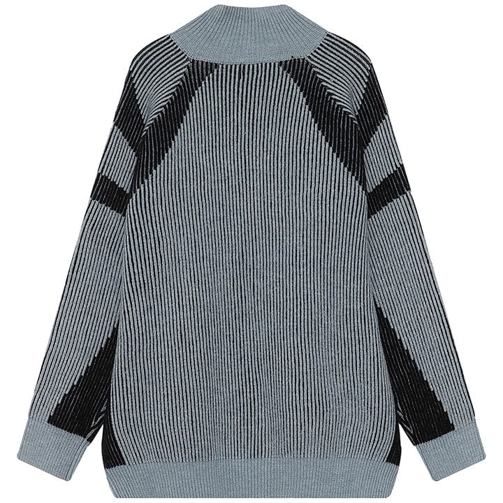 oversize striped knit jumper