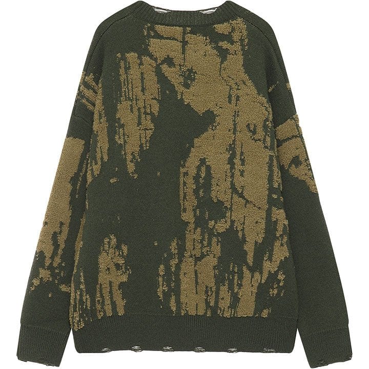 crew neck tie dye sweater