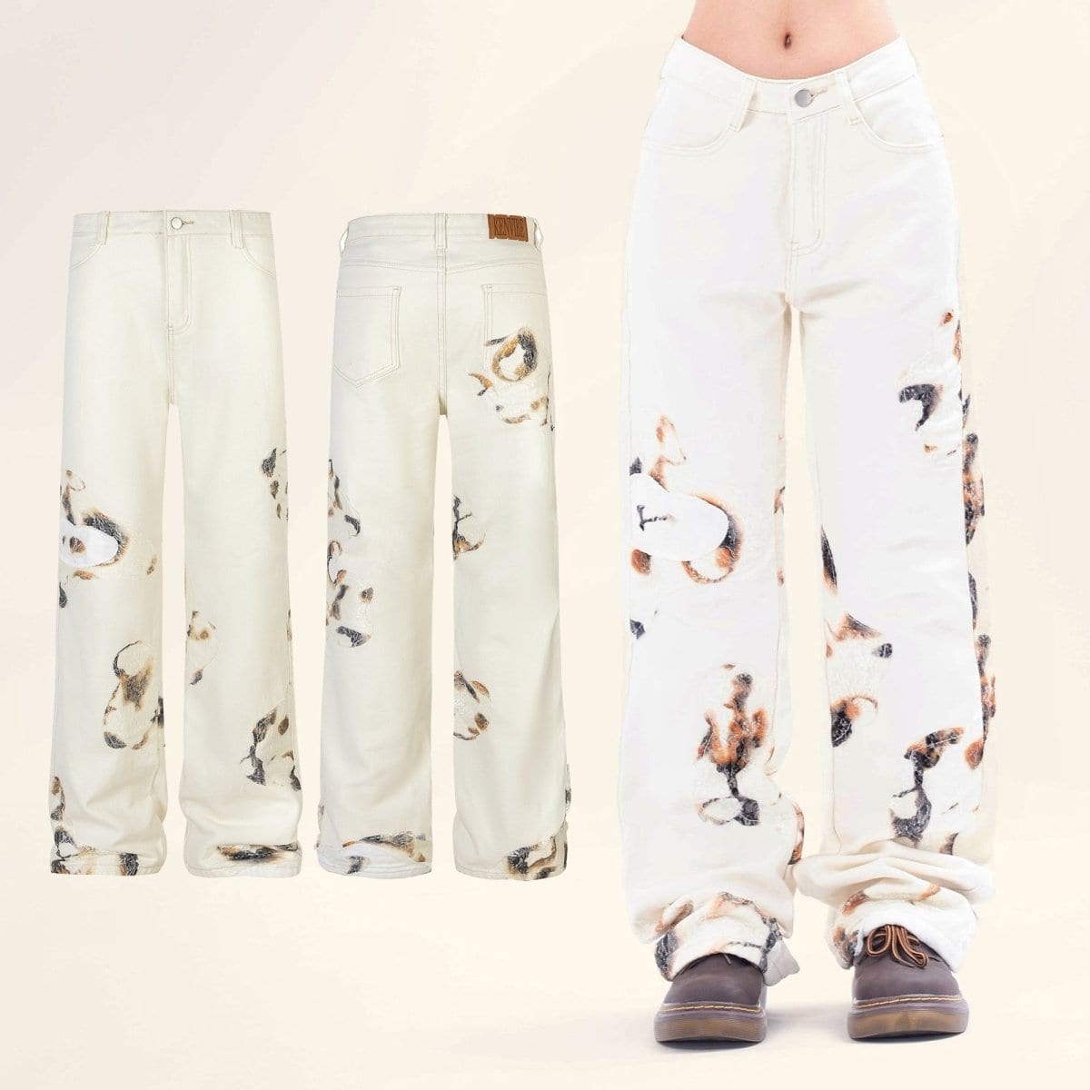 white fire straight leg jeans