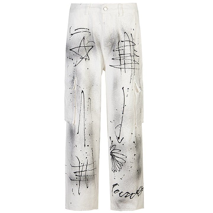 ink graffiti side pockets jeans