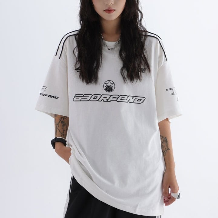 women's racing t - shirt baggy style