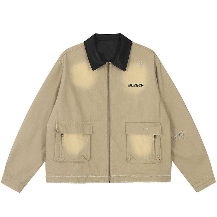 patckwork lapel jacket