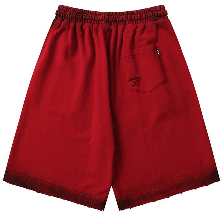 letters embroideried casual shorts