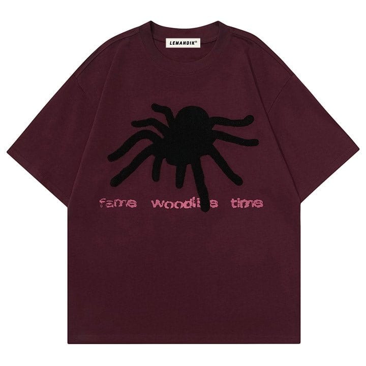 flocked spider T - shirt