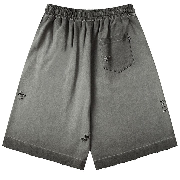 Y2K grey cotton shorts for men