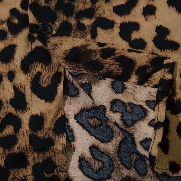 full cheetah print button down shirt