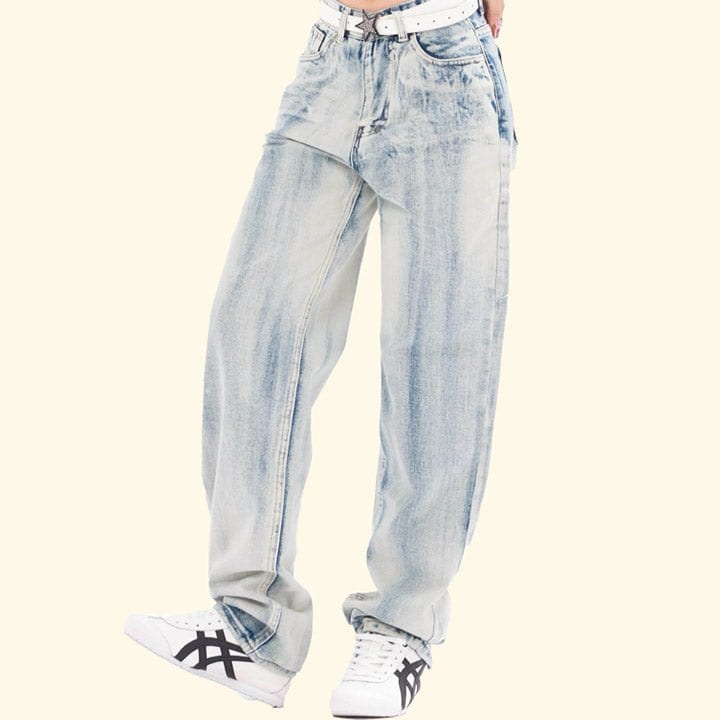 Men acid washed jeans