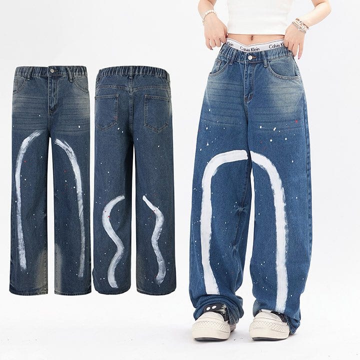 baggy graphic jeans