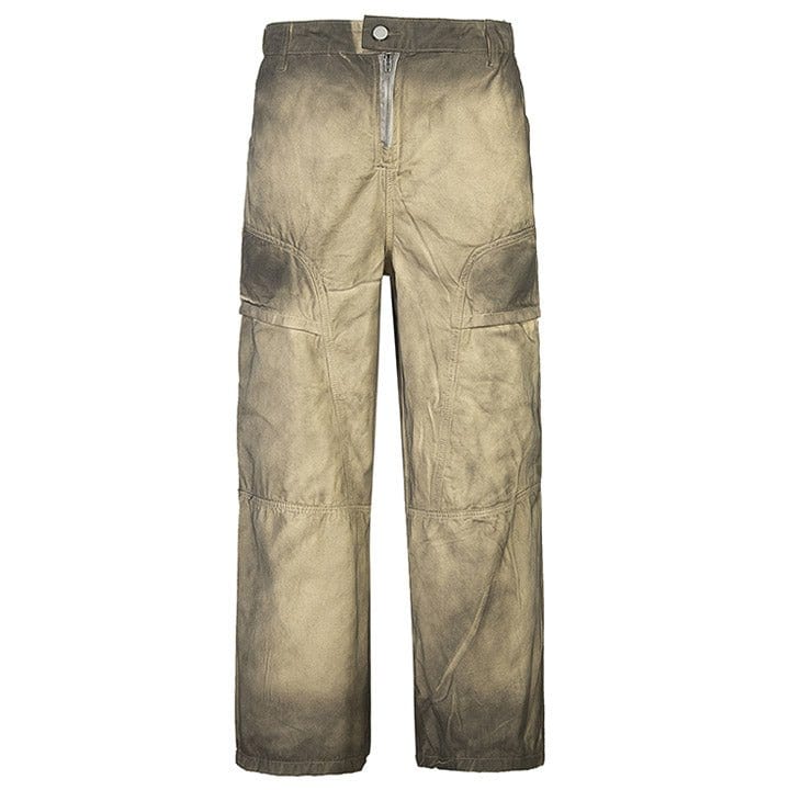 faded wide leg cargo pants