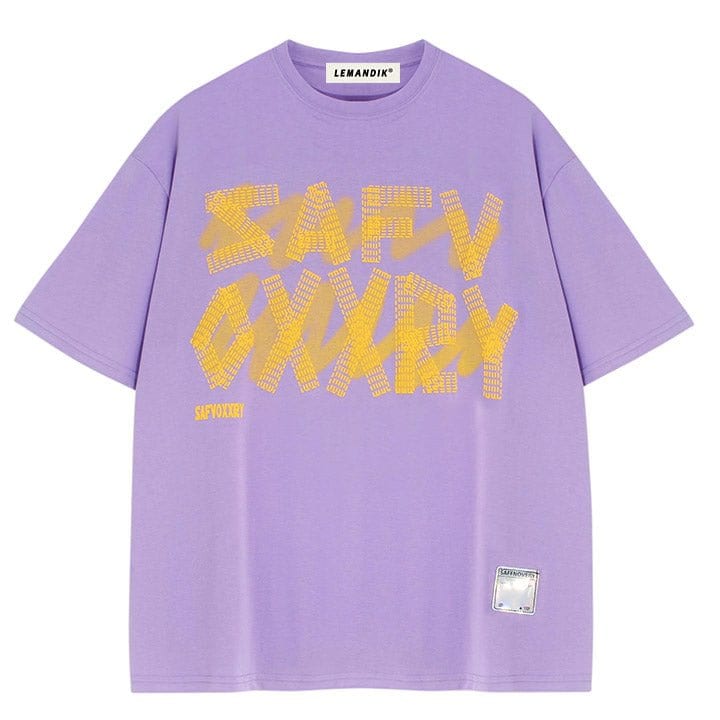 baggy style t - shirt foam letters