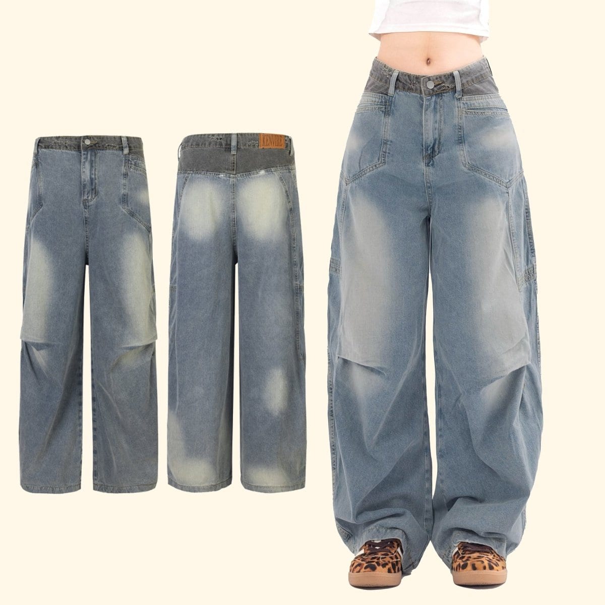 men wide leg jeans