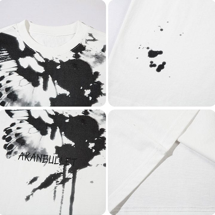 street style ink splash t - shirt