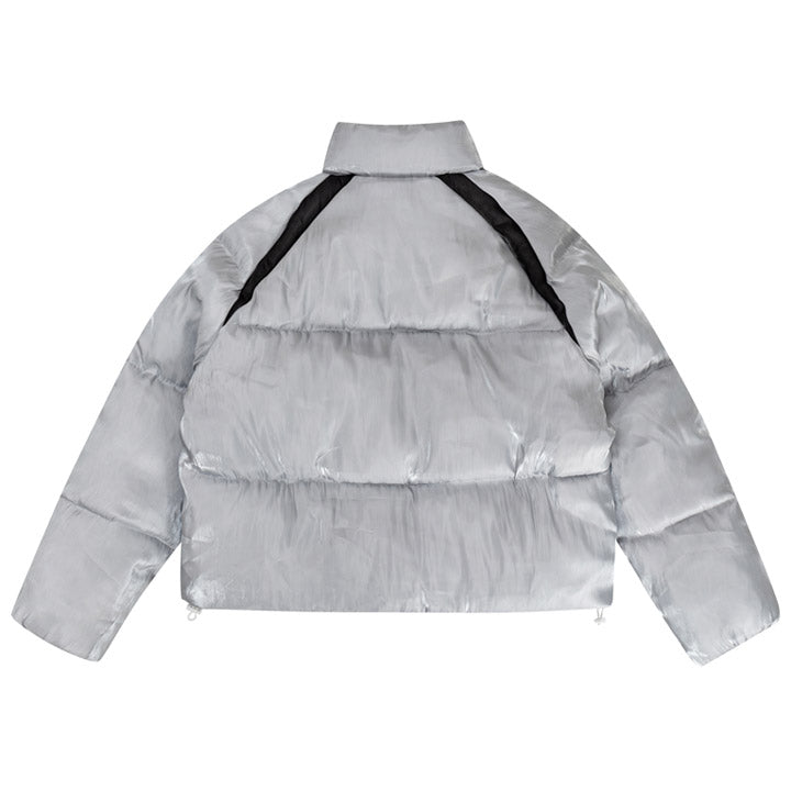 LEMANDIK® Liquid Metal Racing Puffer Jacket