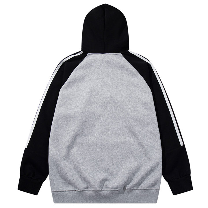 color block graphic hoodie