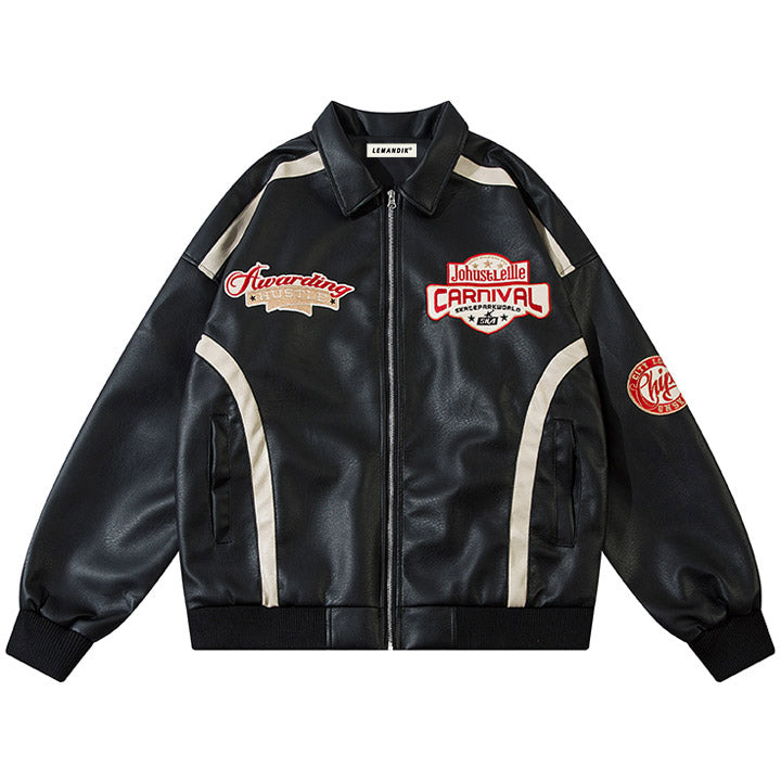 embroidery letter racing jacket