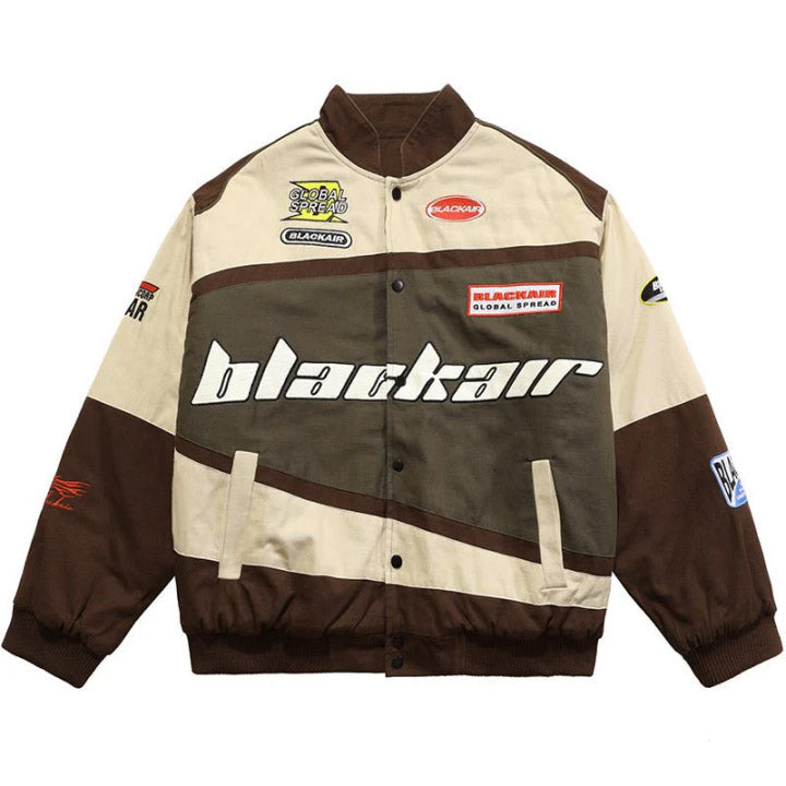 color block blackair racing jacket