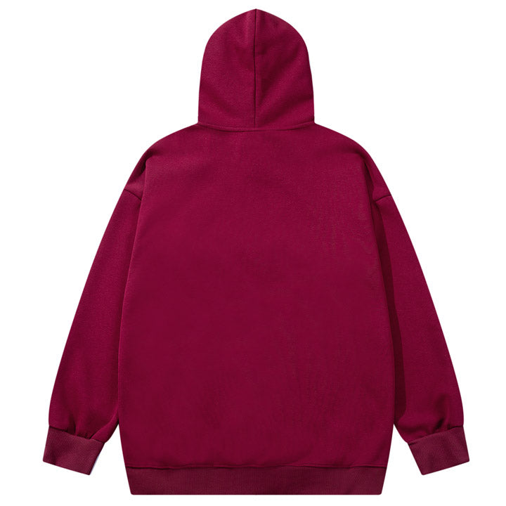 y2k letter print hooded sweatshirt