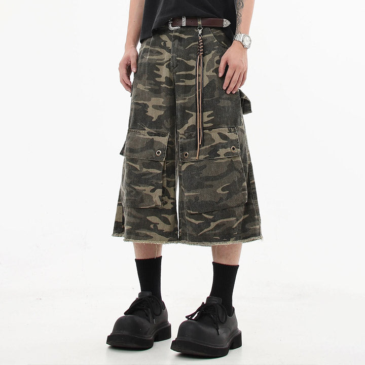 LEMANDIK® Camouflage Cargo-Shorts mit Taschen