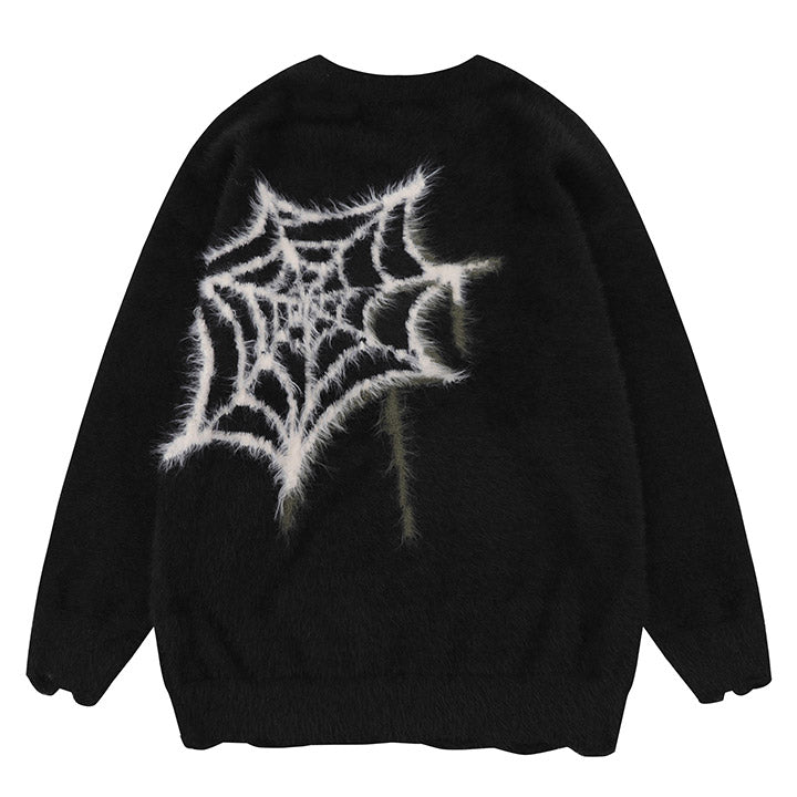 soft mohair sweater cob web