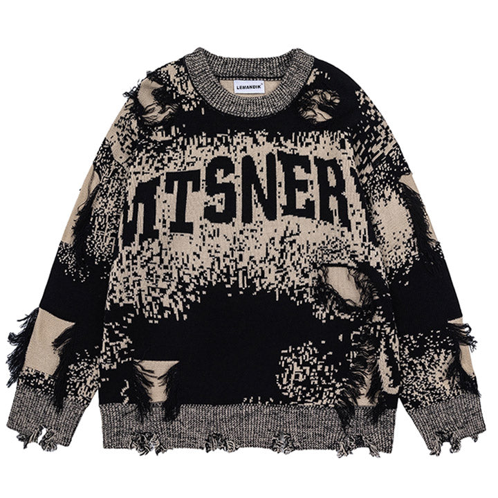 streewear knit sweater tie dye print