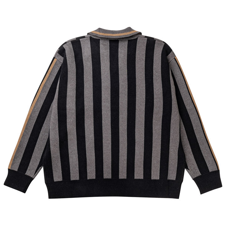 contrast color stripe knit jumper with stars