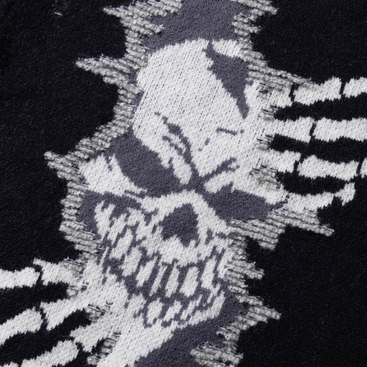 gothic punk skull sweater