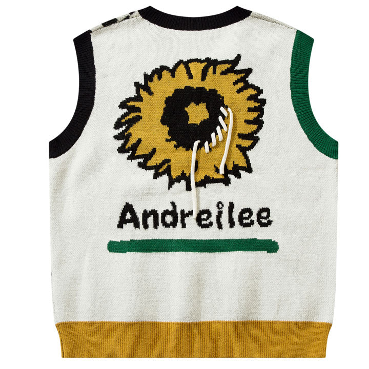 sweater vest with sunflower