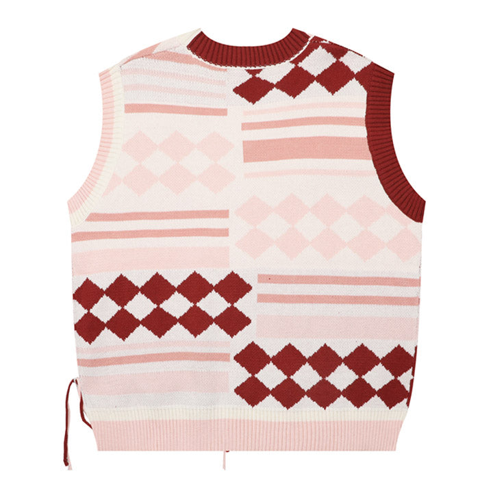 argyle knit sweater vest