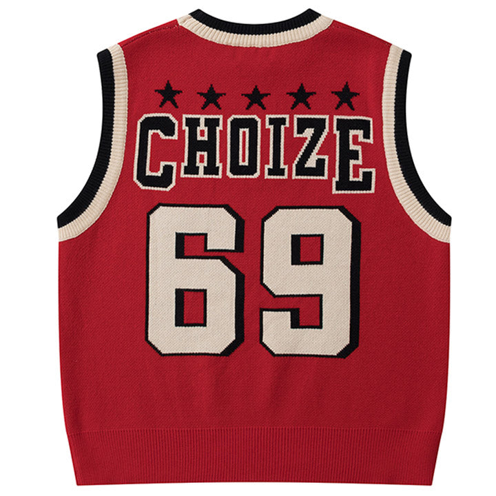 men's letter CHOIZE sweater vest