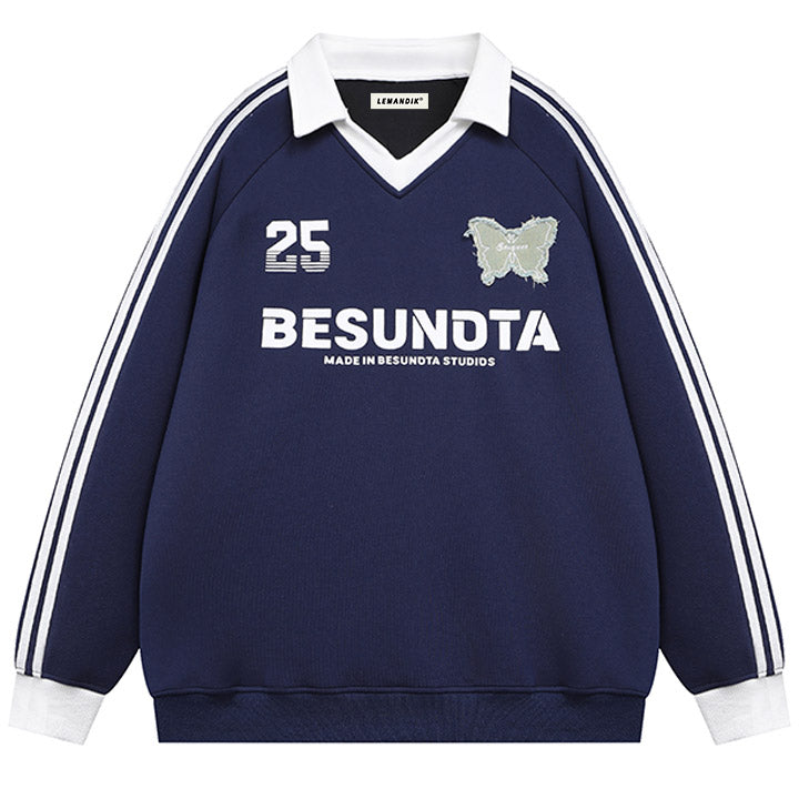 polo sweatshirt with BESUNDTA letter