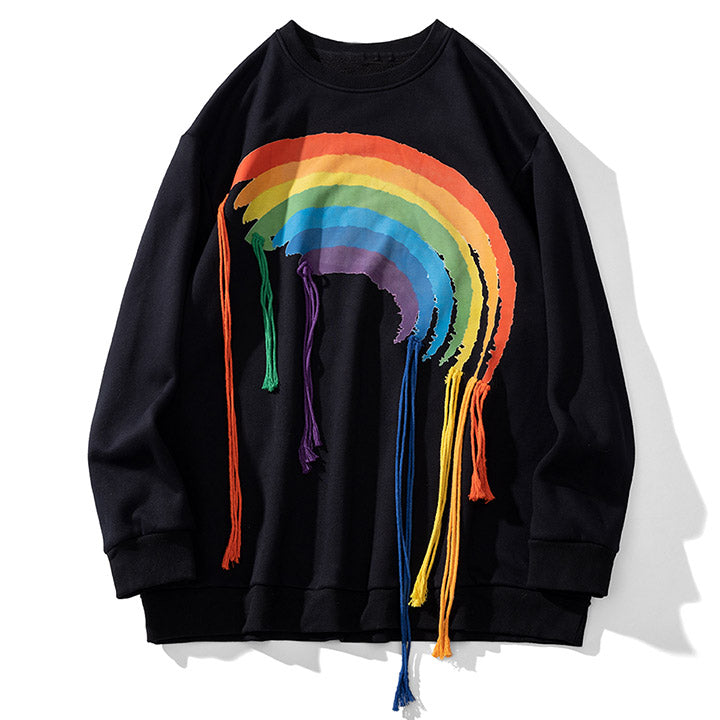 Fallen rainbow graphic sweatshirt