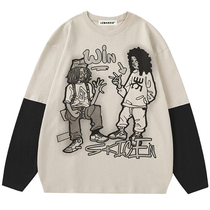 street boy print sweatshirt